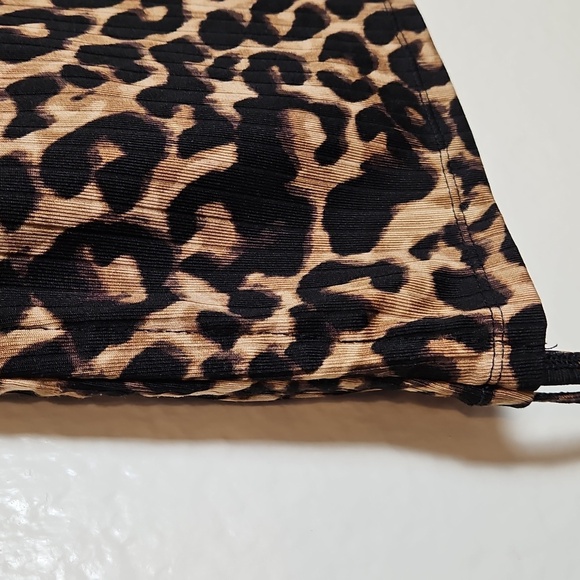 Fashion Nova Animal Print Blouse - Black and Tan - Picture 3 of 5
